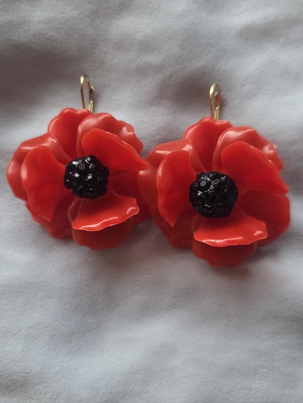 VINTAGE Kate Spade New York Red Poppie Drop Earrings